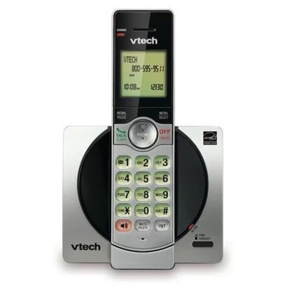 VTech DECT 6.0 Expandable Cordless Phone with Call Block, CS6919 (Silver & Black - Picture 1 of 5